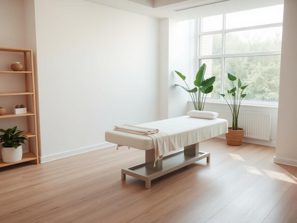 Heller Behandlungsraum der Praxis Physio Vitalis